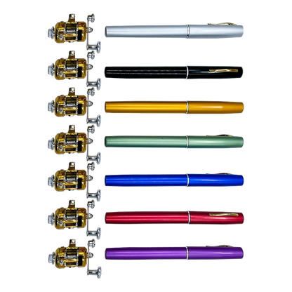 Kieszonkowa Wędka Długopis + Kołowrotek